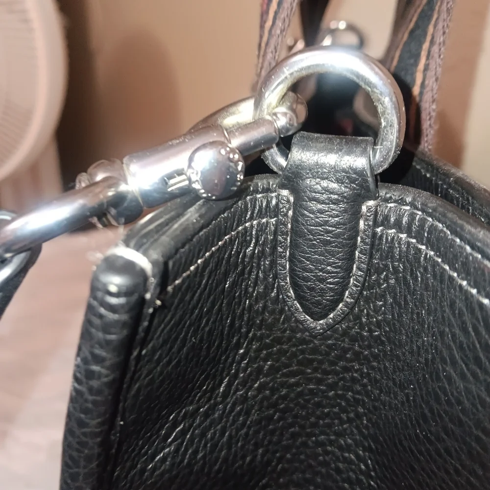 Coach Black and Brown Leather Smith Tote - Picture 4 of 12